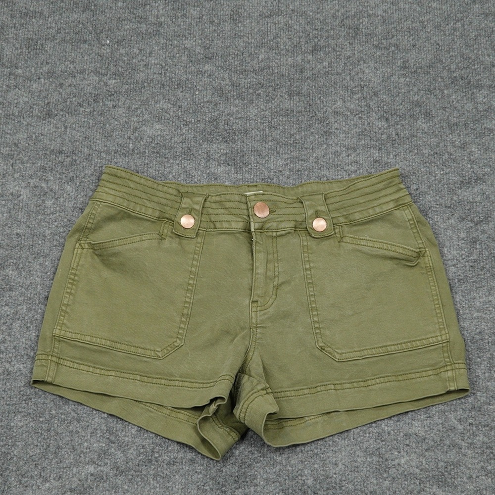 BKE Shorts Women Size 27 Olive Green Utility Stretch Modal Blend Casual